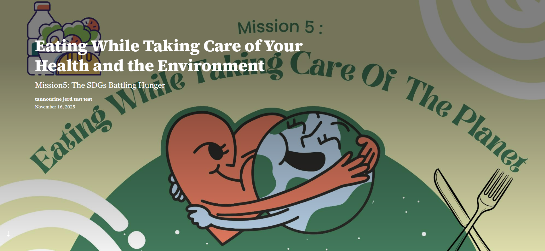 Eating While Taking Care Of Your Health and the environment project image